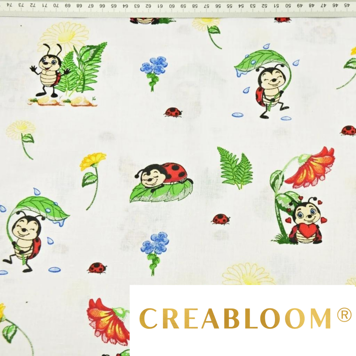 Tissu Coton Motif Coccinelles