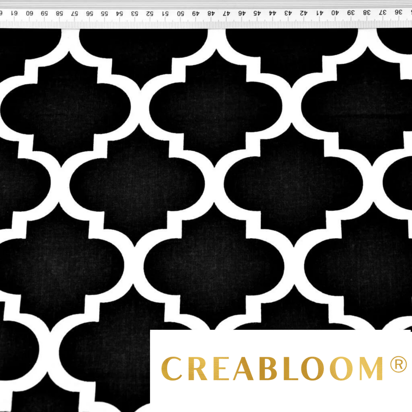 Tissu Coton Imprimé Blanc Et Noir