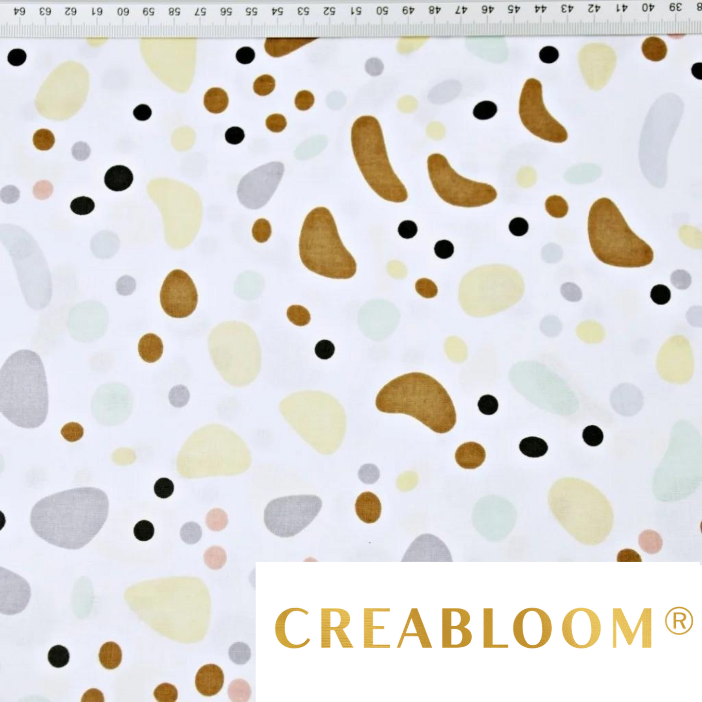 Tissu Coton Motif Abstrait