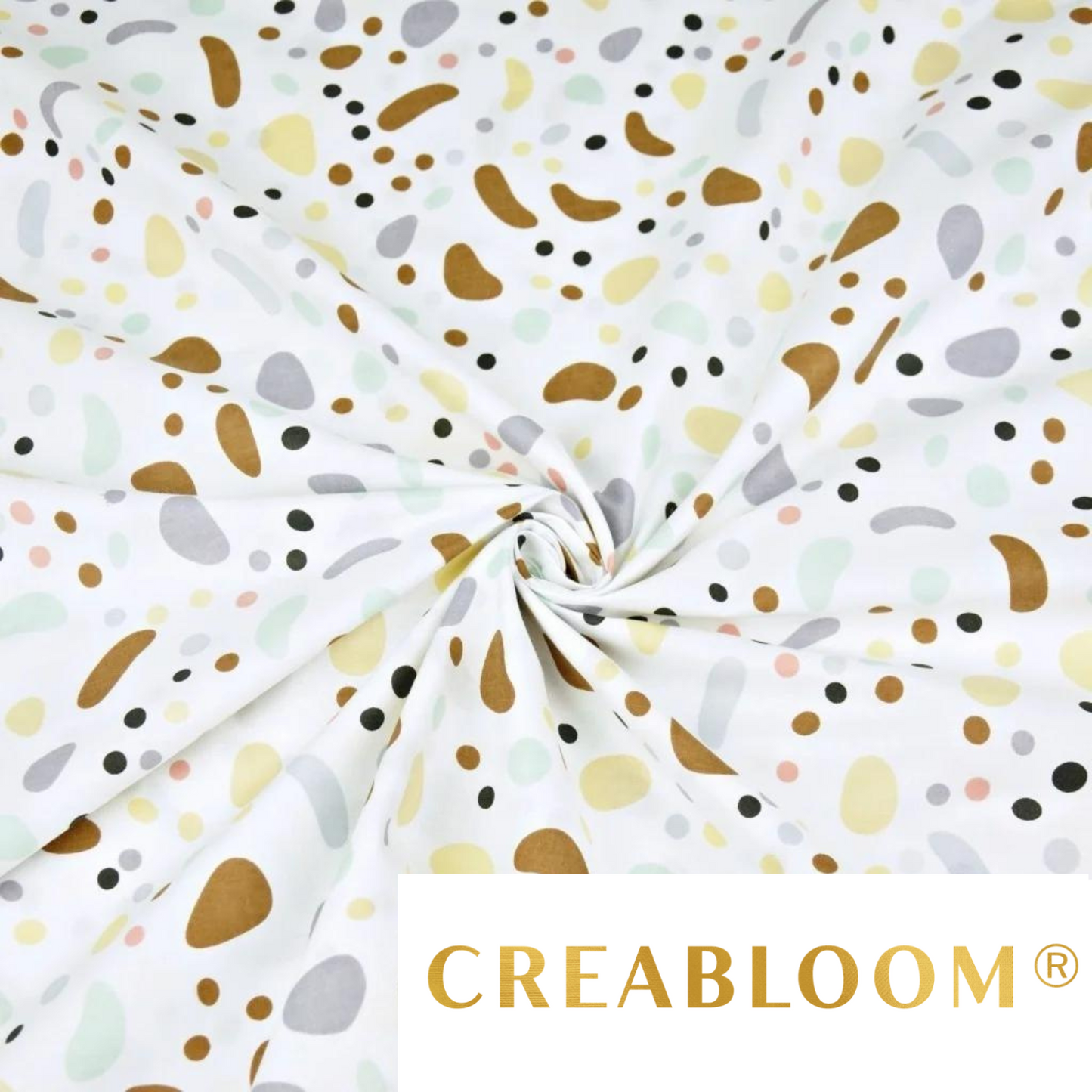 Tissu Coton Motif Abstrait