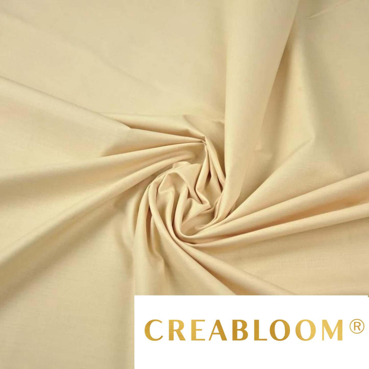 Tissu Coton Uni Beige Peche