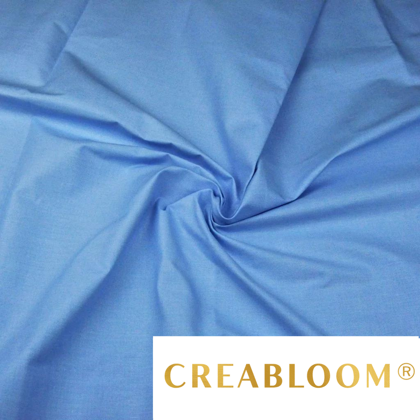 Tissu Coton Uni Bleu