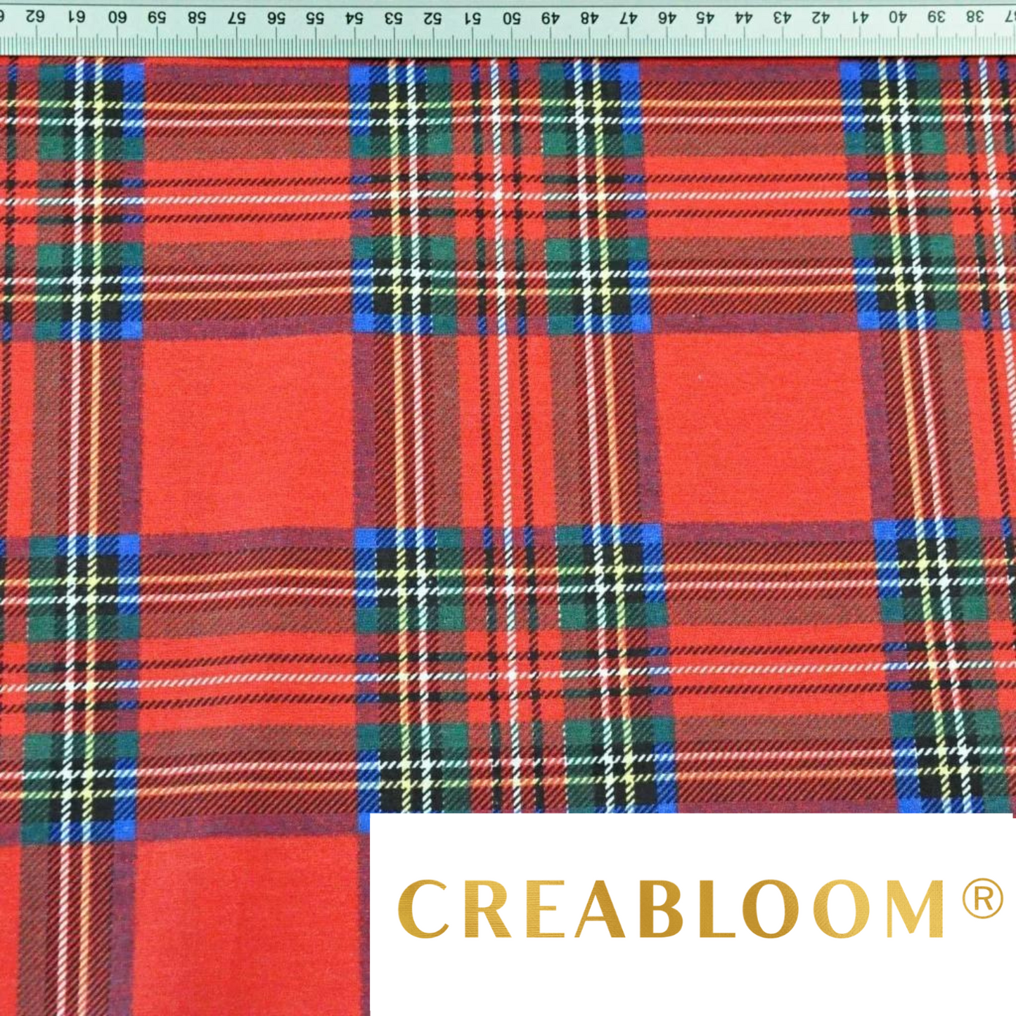 Tissu Coton Imprimé Tartan Rouge