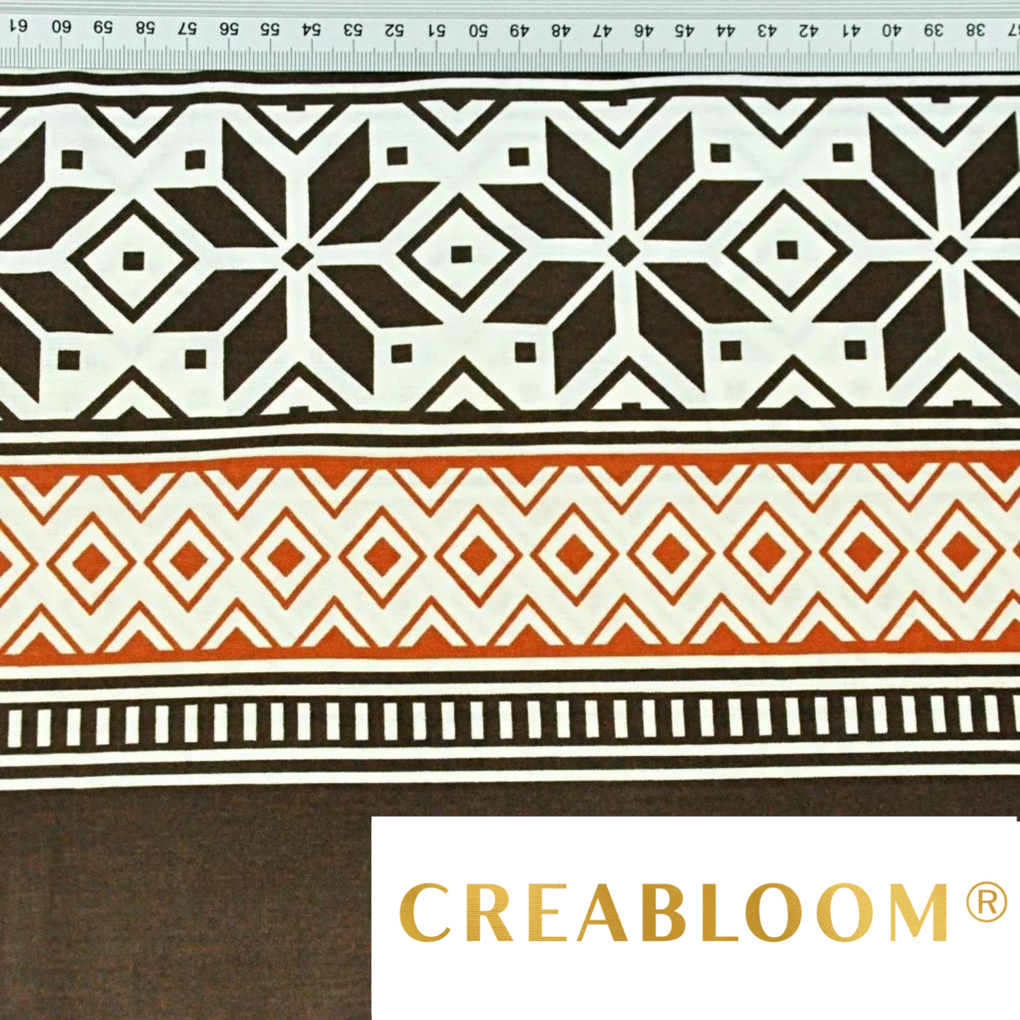 Tissu Coton Imprimé Marron