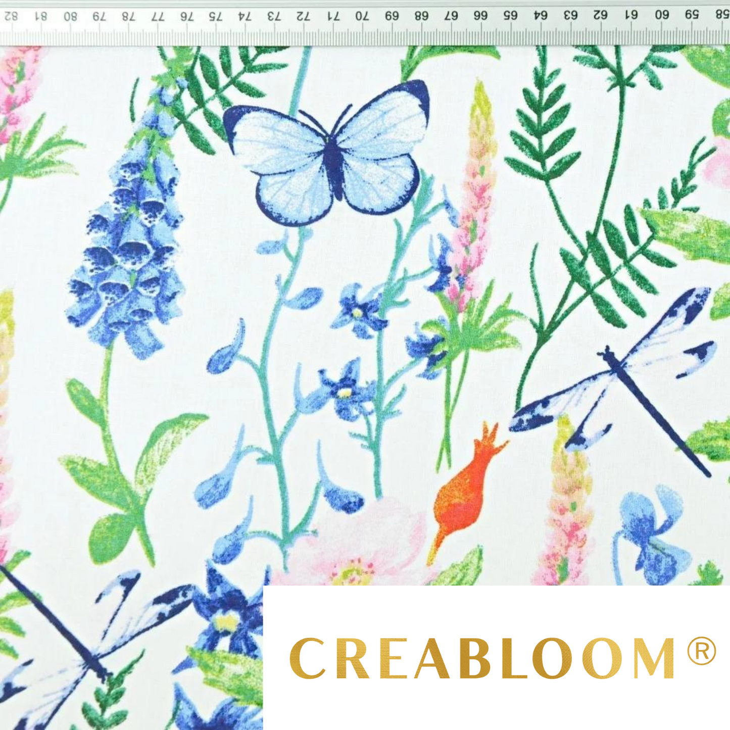 Tissu Coton Motif Fleurs Et Papillons