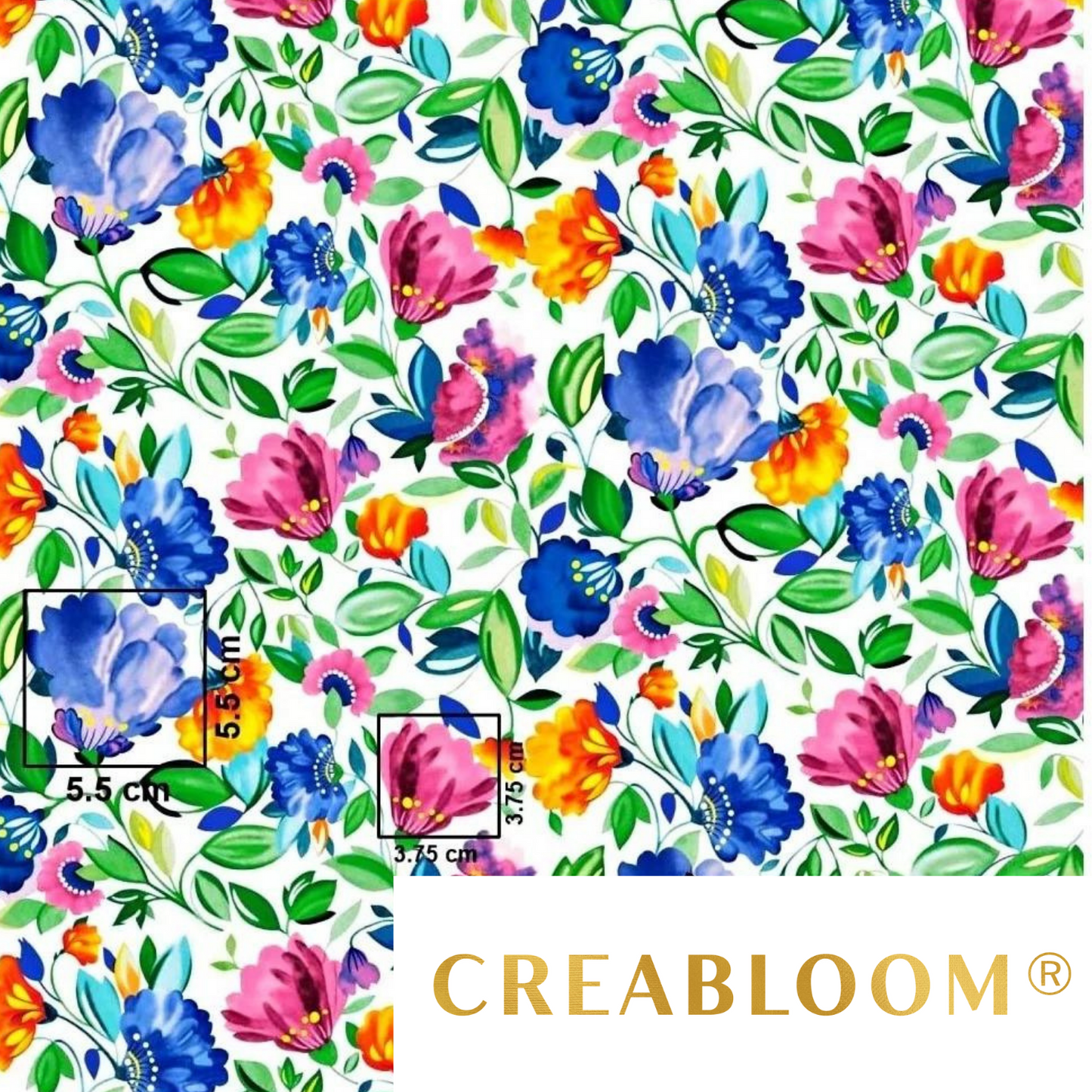 Tissu Coton Motif Fleurs