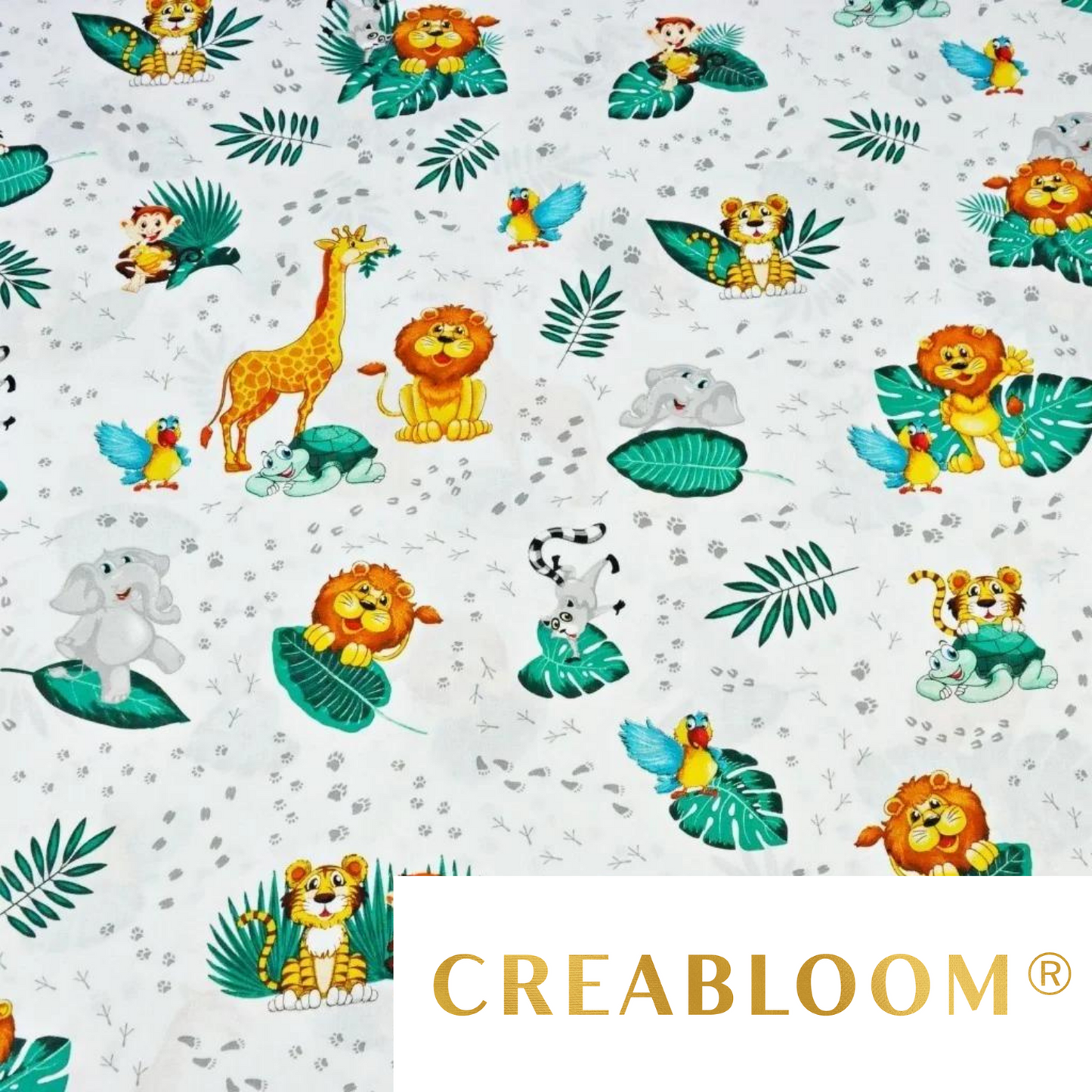 Tissu Coton Motif Jungle