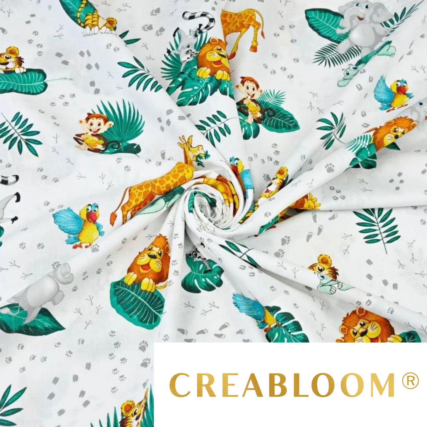 Tissu Coton Motif Jungle