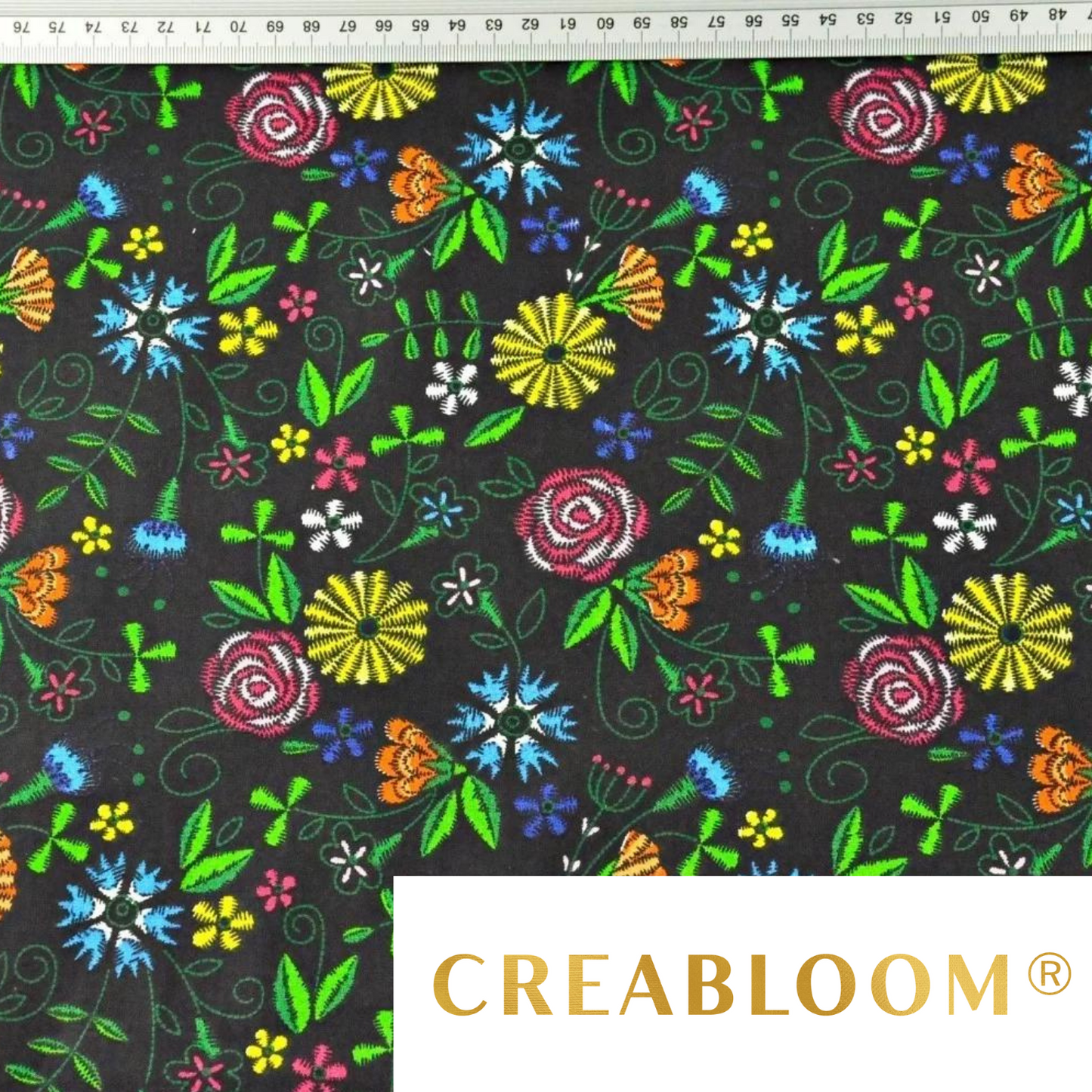 Tissu Coton Motif Fleurs