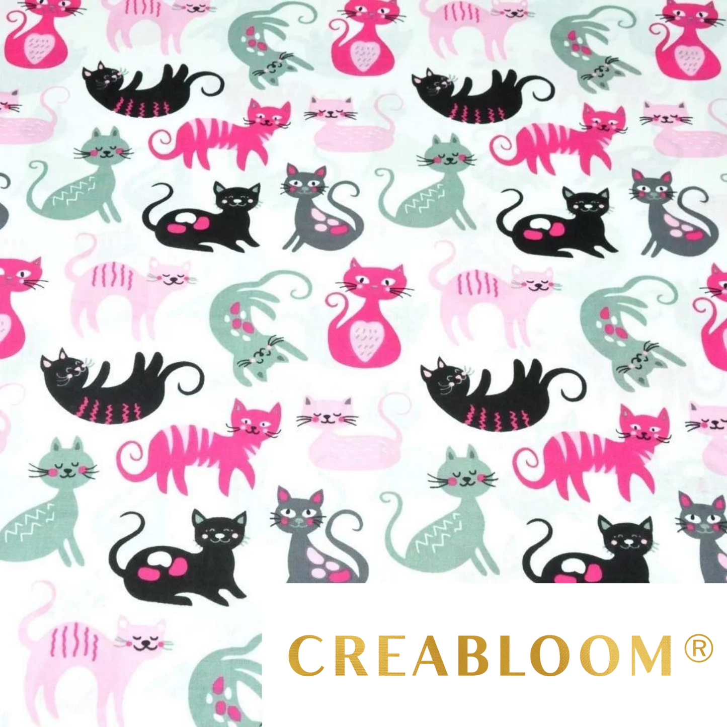 Tissu Coton Motif Chats