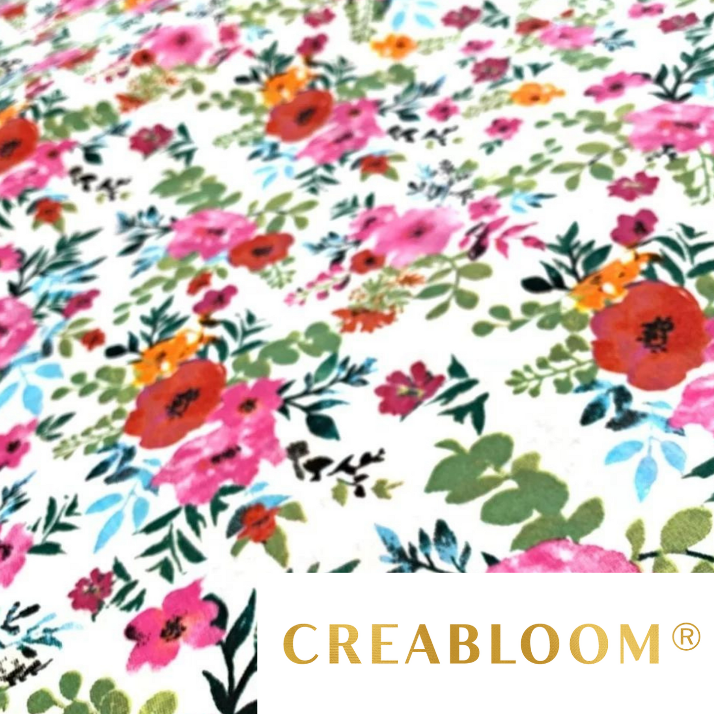 Tissu Coton Motif Fleurs
