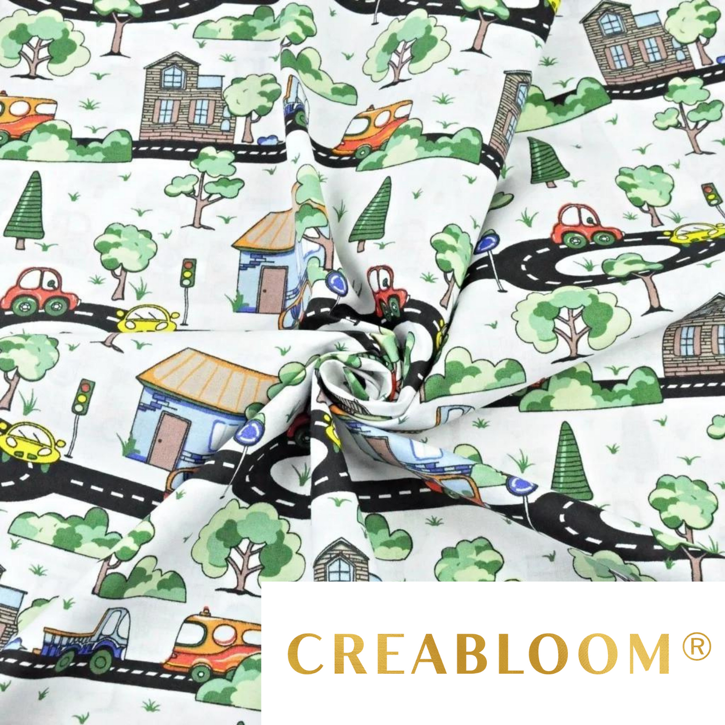 Tissu Coton Motif Voitures