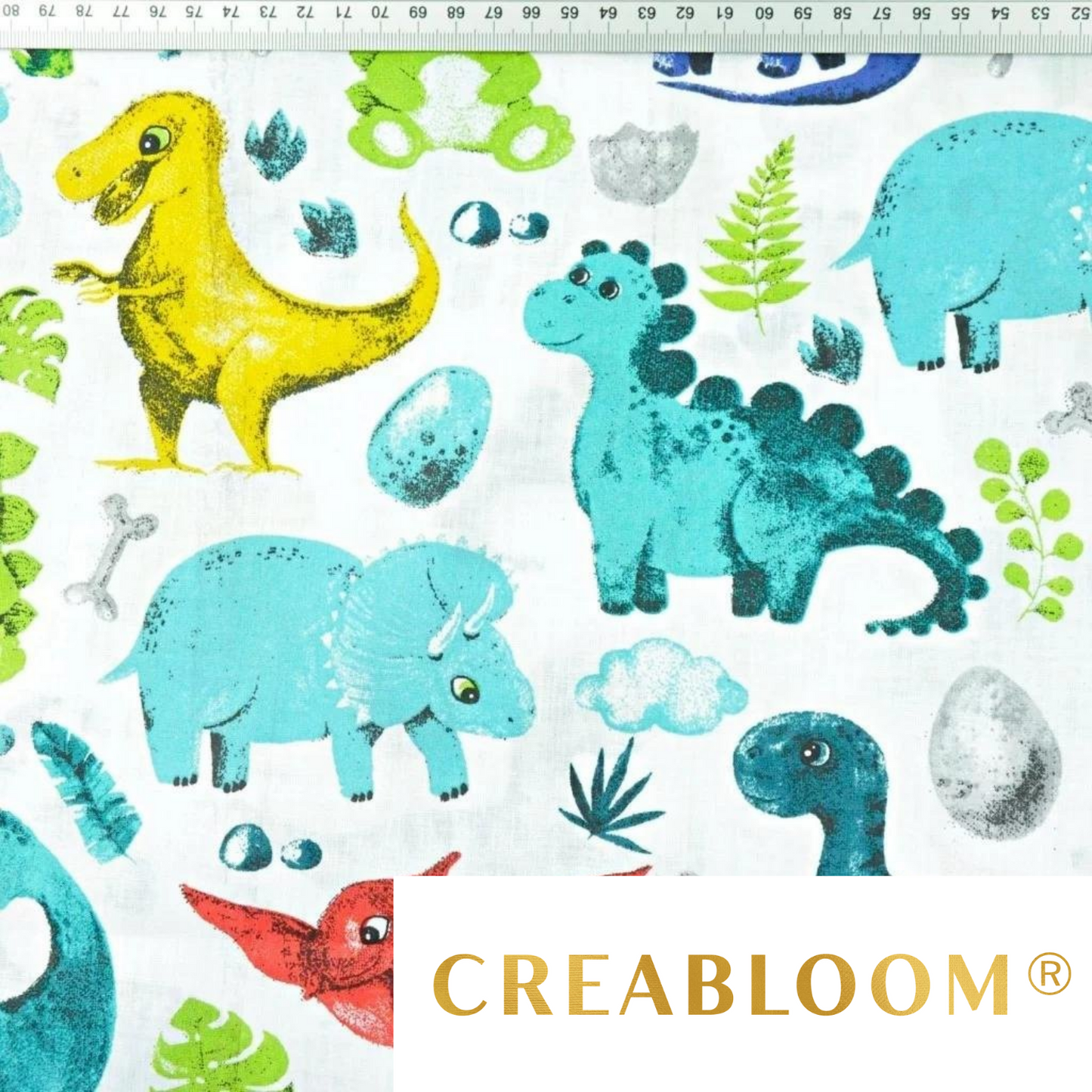 Tissu Coton Motif Dinosaures