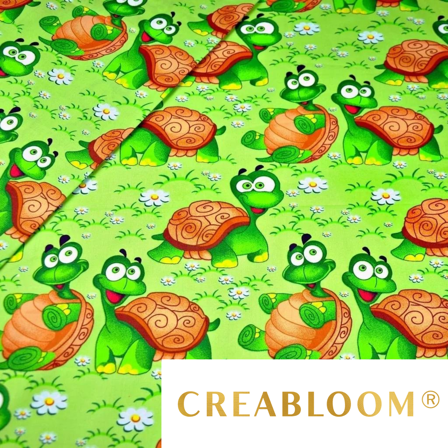 Tissu Coton Motif Tortues