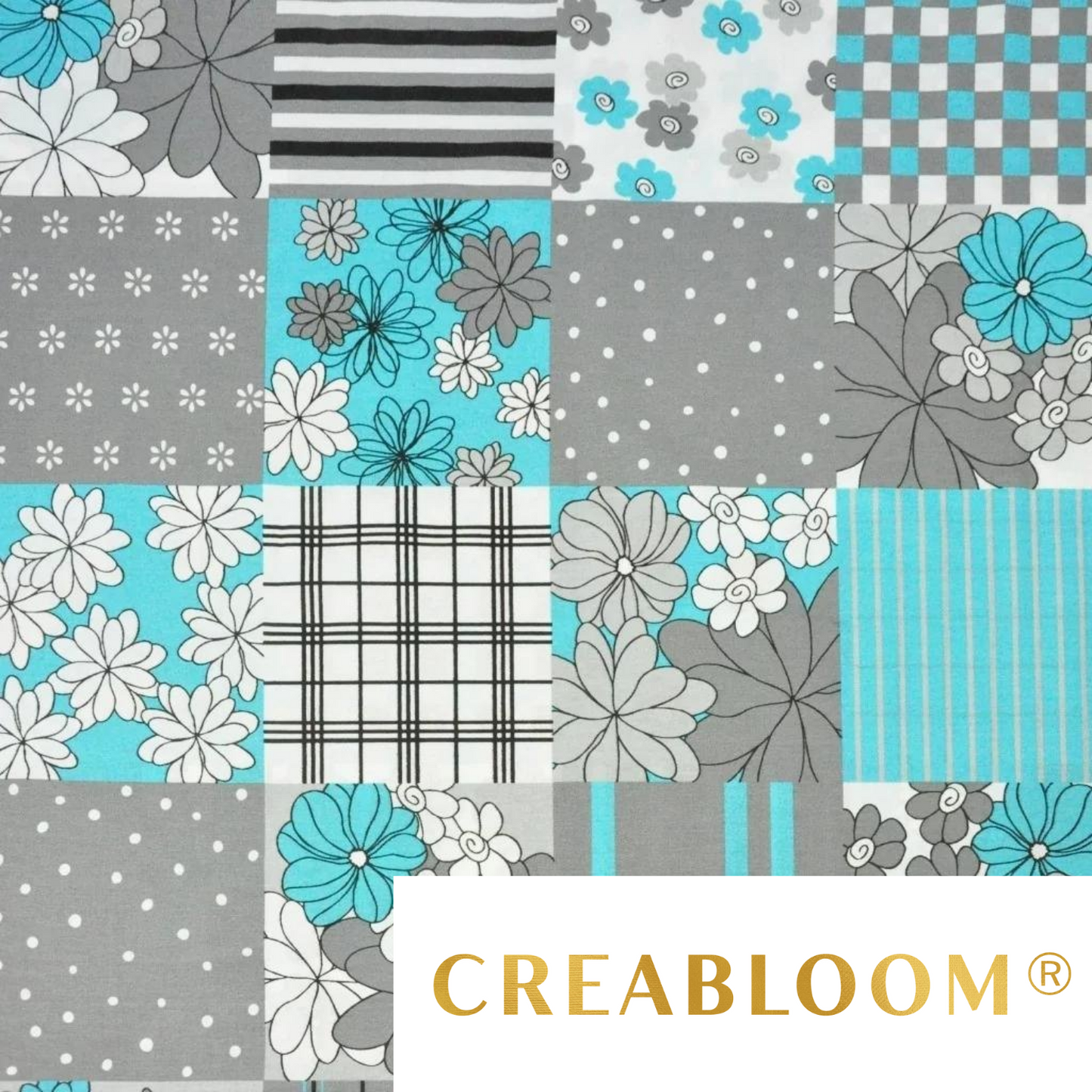 Tissu Coton Motif Fleurs Patchwork