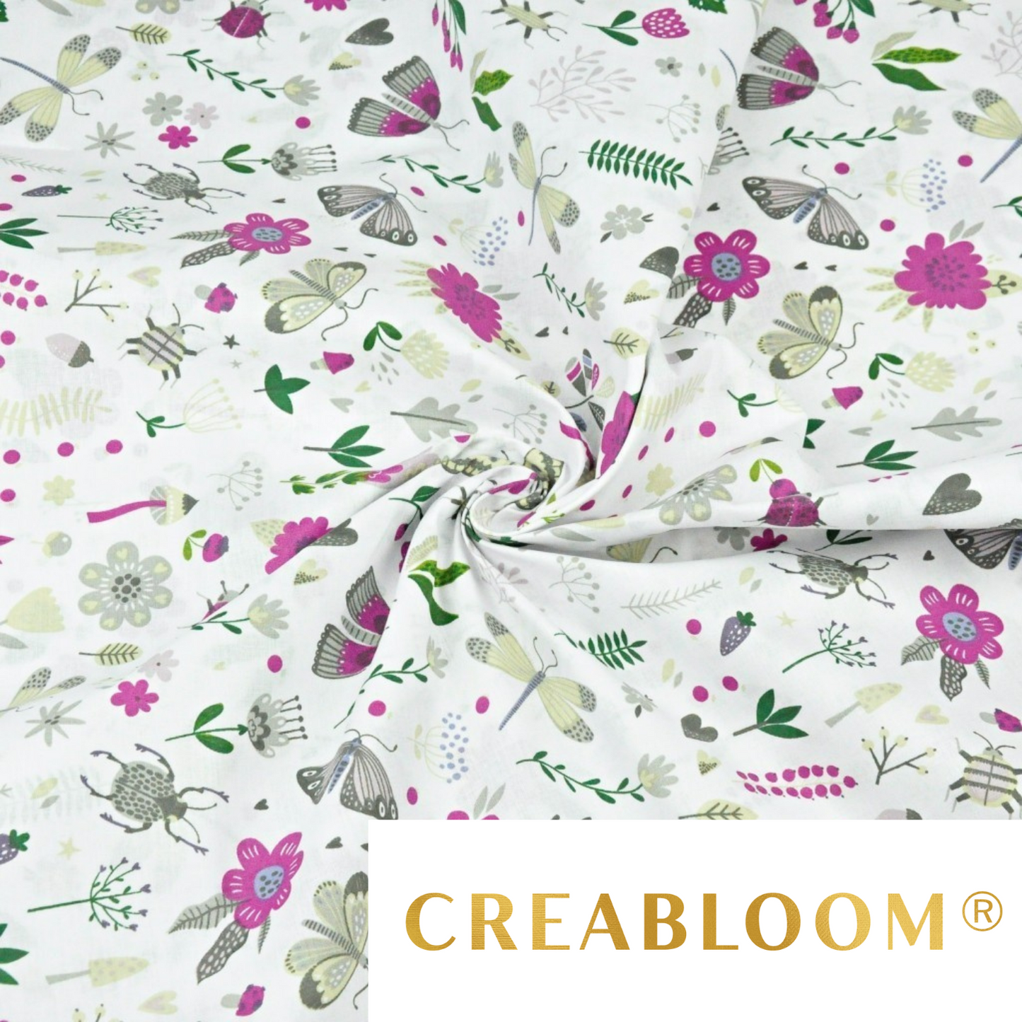 Tissu Coton Motif Fleurs