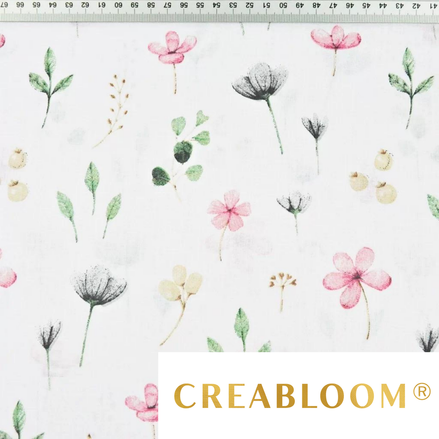 Tissu Coton Motif Fleurs