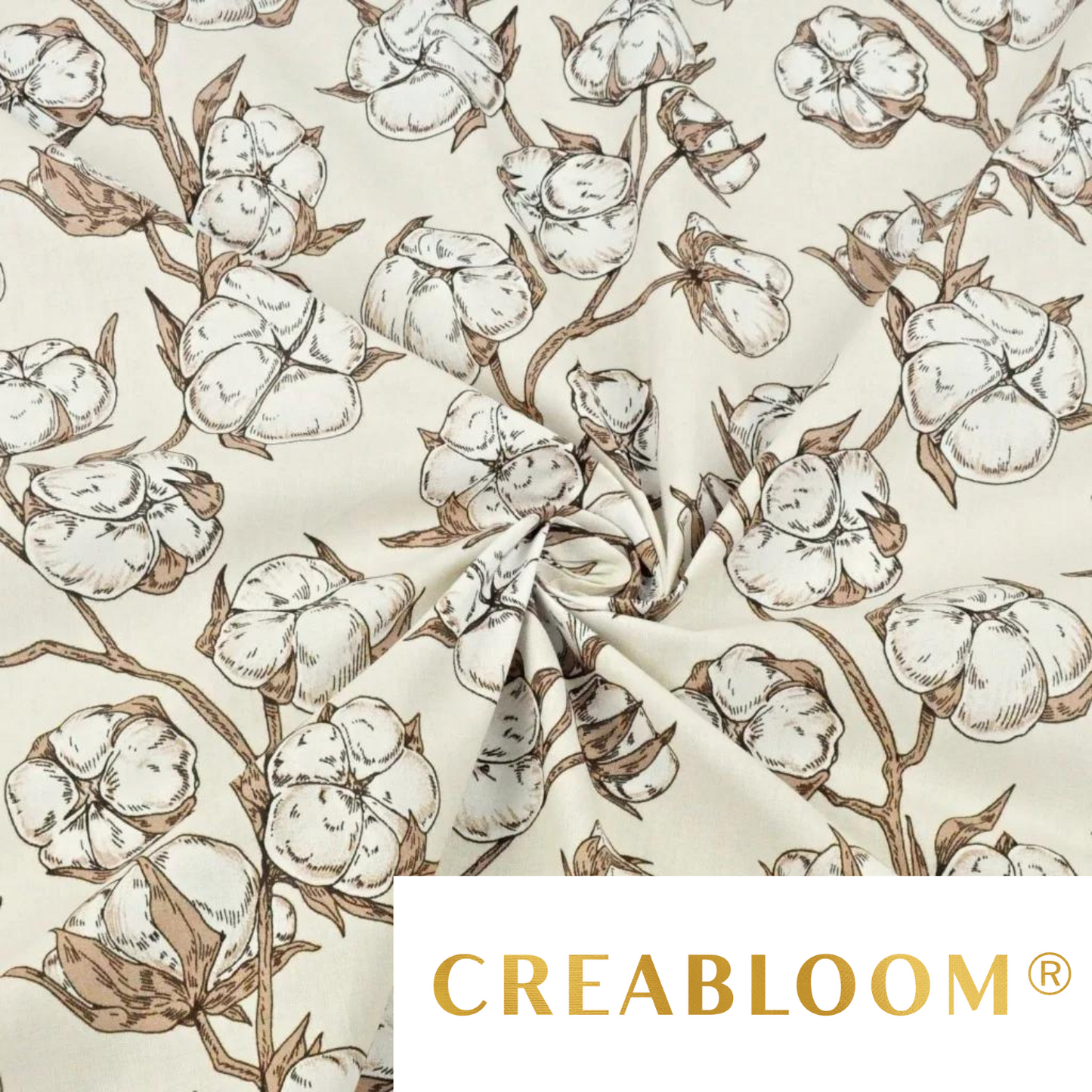 Tissu Coton Motif Fleurs De