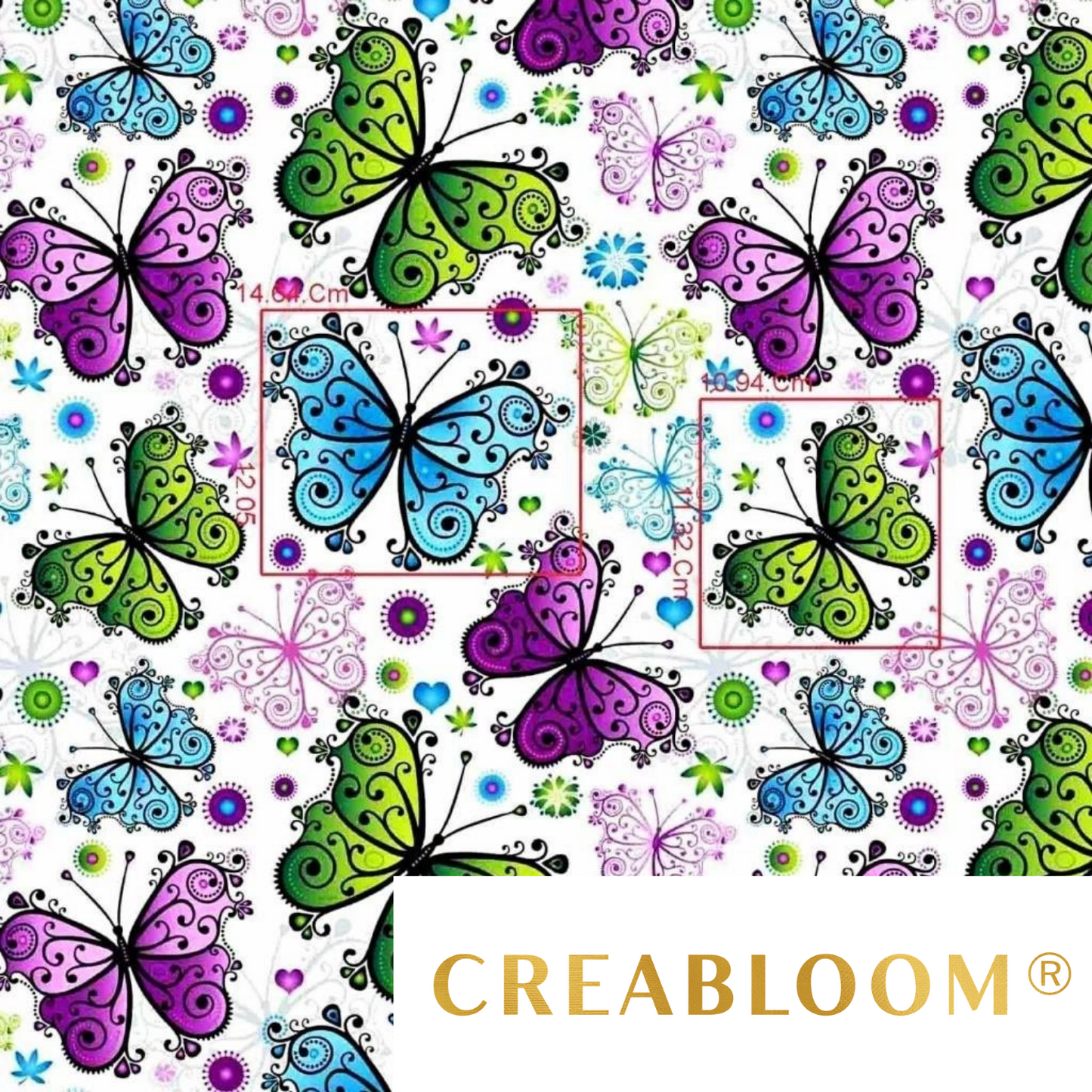 Tissu Coton Motif Papillons