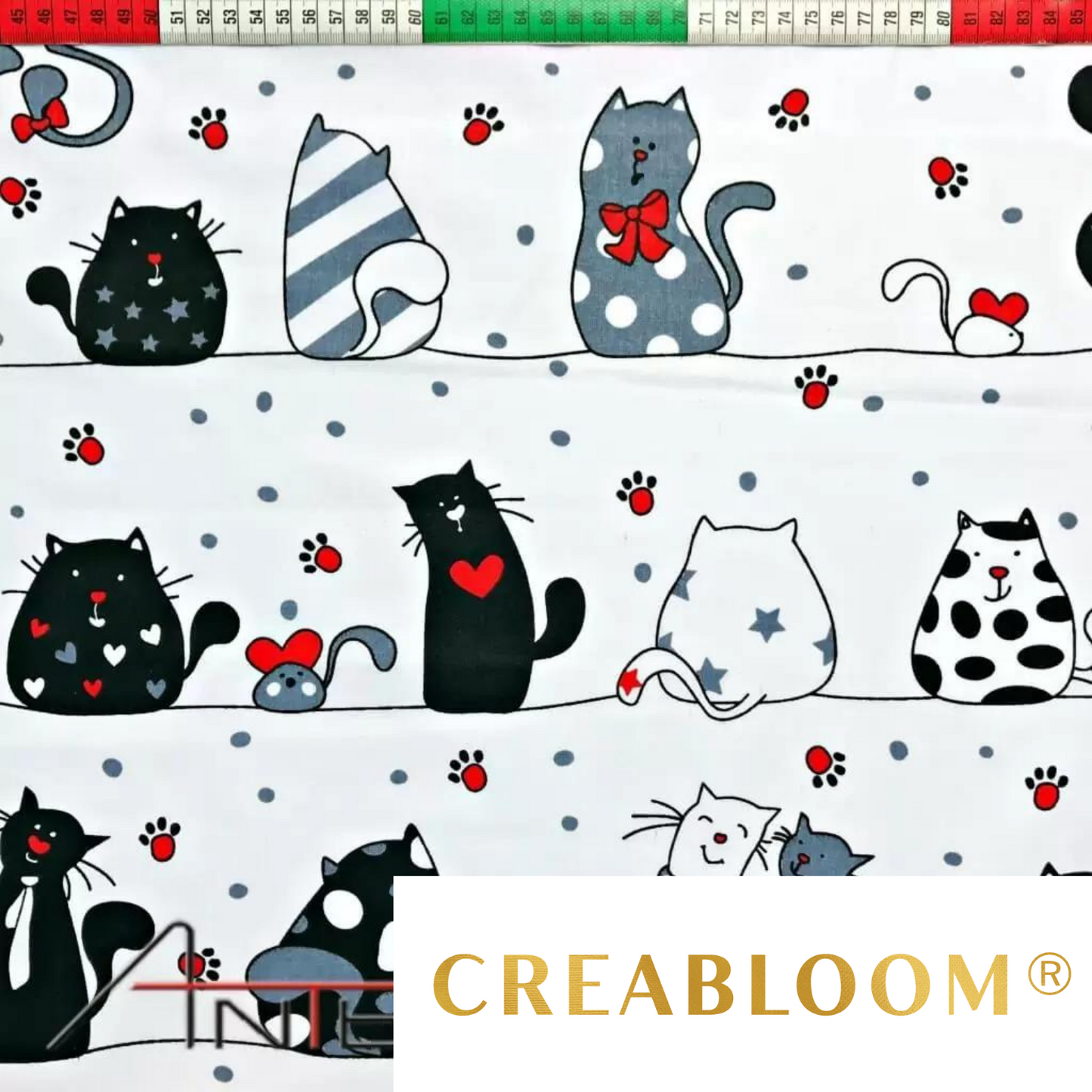 Tissu Coton Motif Chats