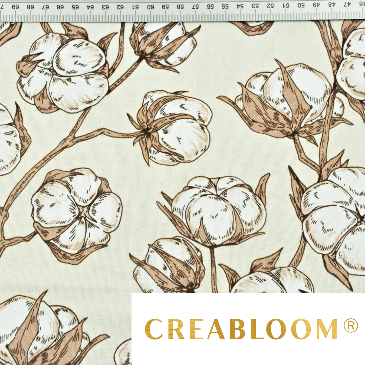 Tissu Coton Motif Fleurs De