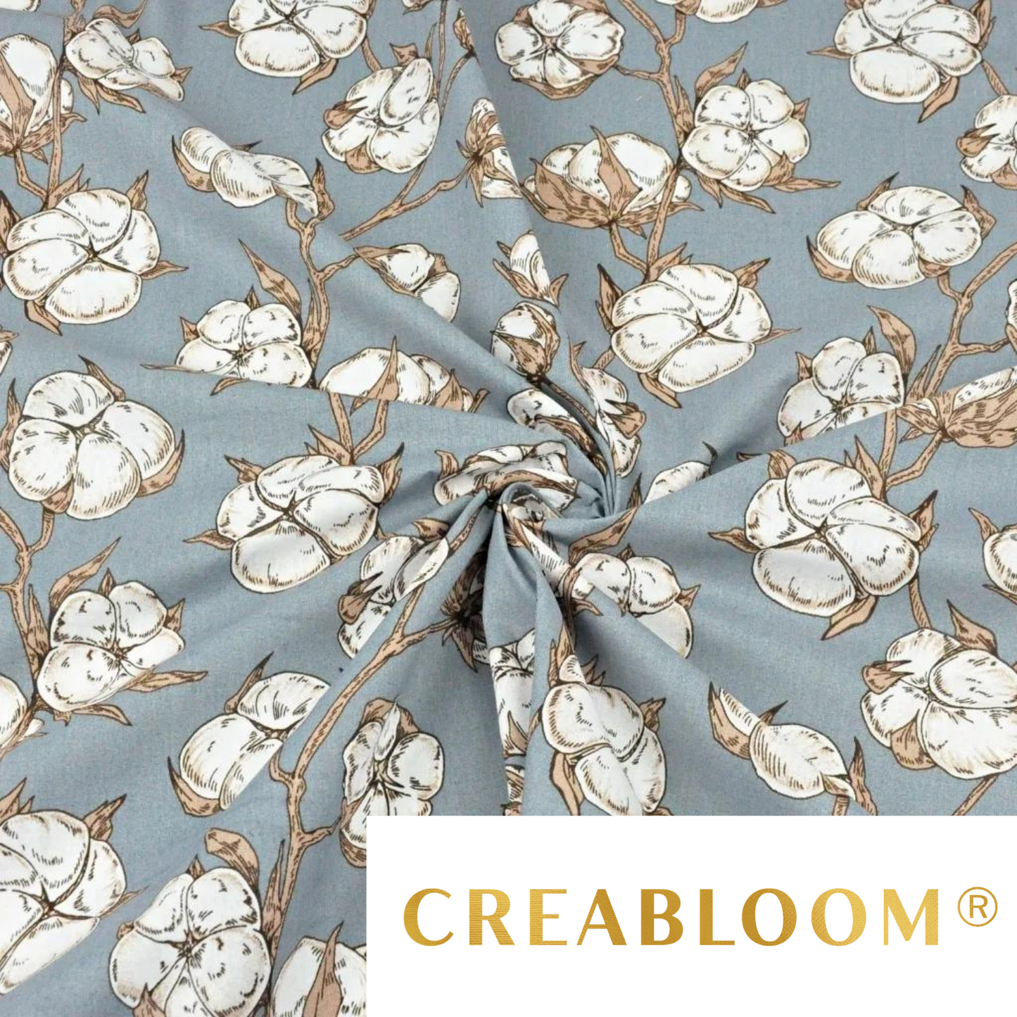 Tissu Coton Motif Fleurs De