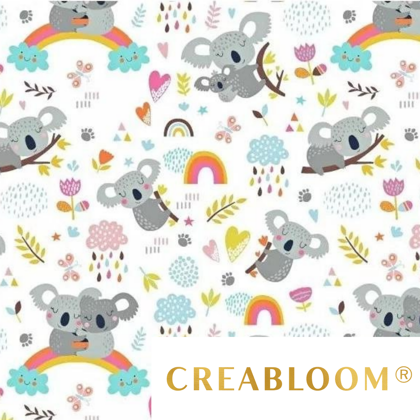 Tissu Coton Motif Koalas