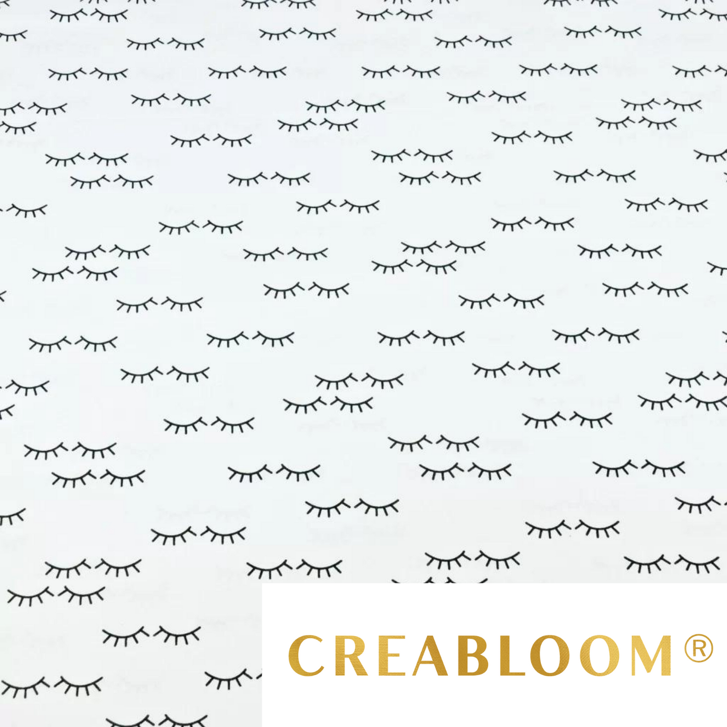Tissu Coton Motif Cils