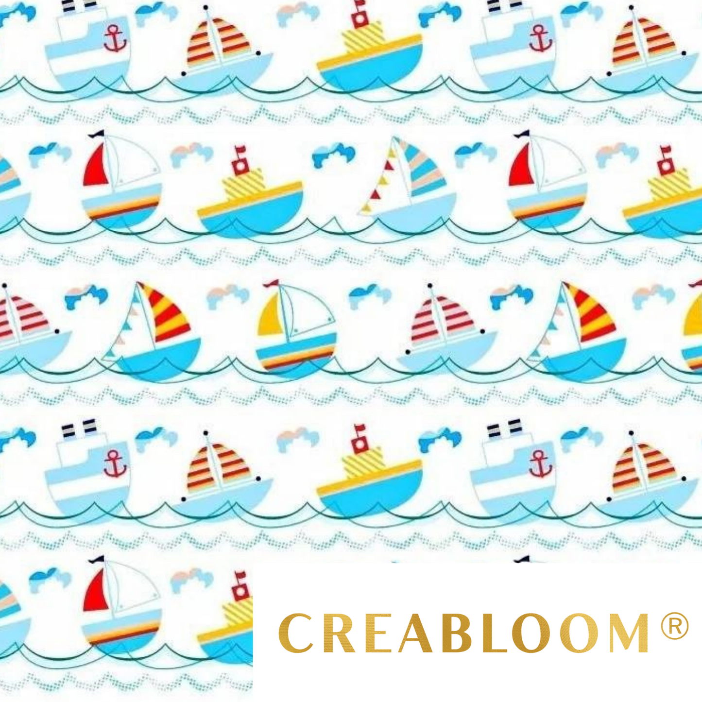 Tissu Coton Motif Bateaux