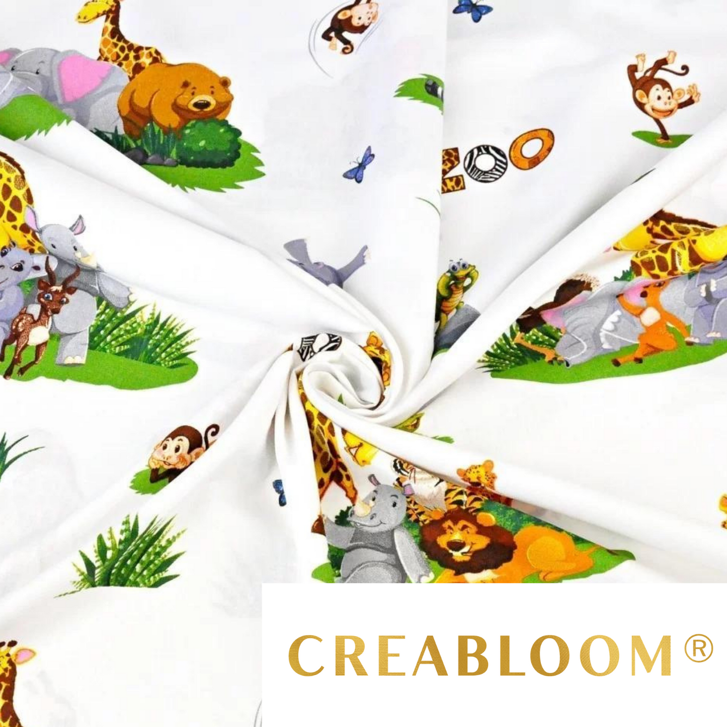 Tissu Coton Motif Zoo