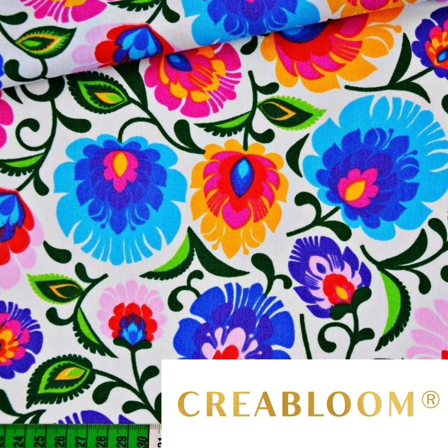 Tissu Coton Motif Fleurs