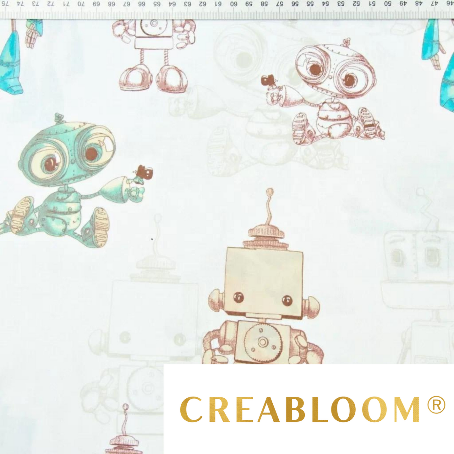Tissu Coton Motif Robots