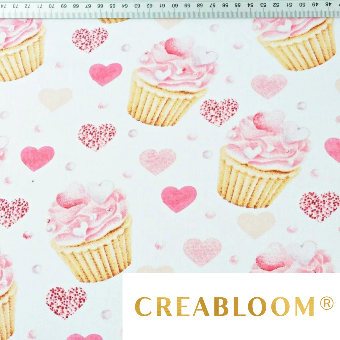 Tissu Coton Motif Cupcakes