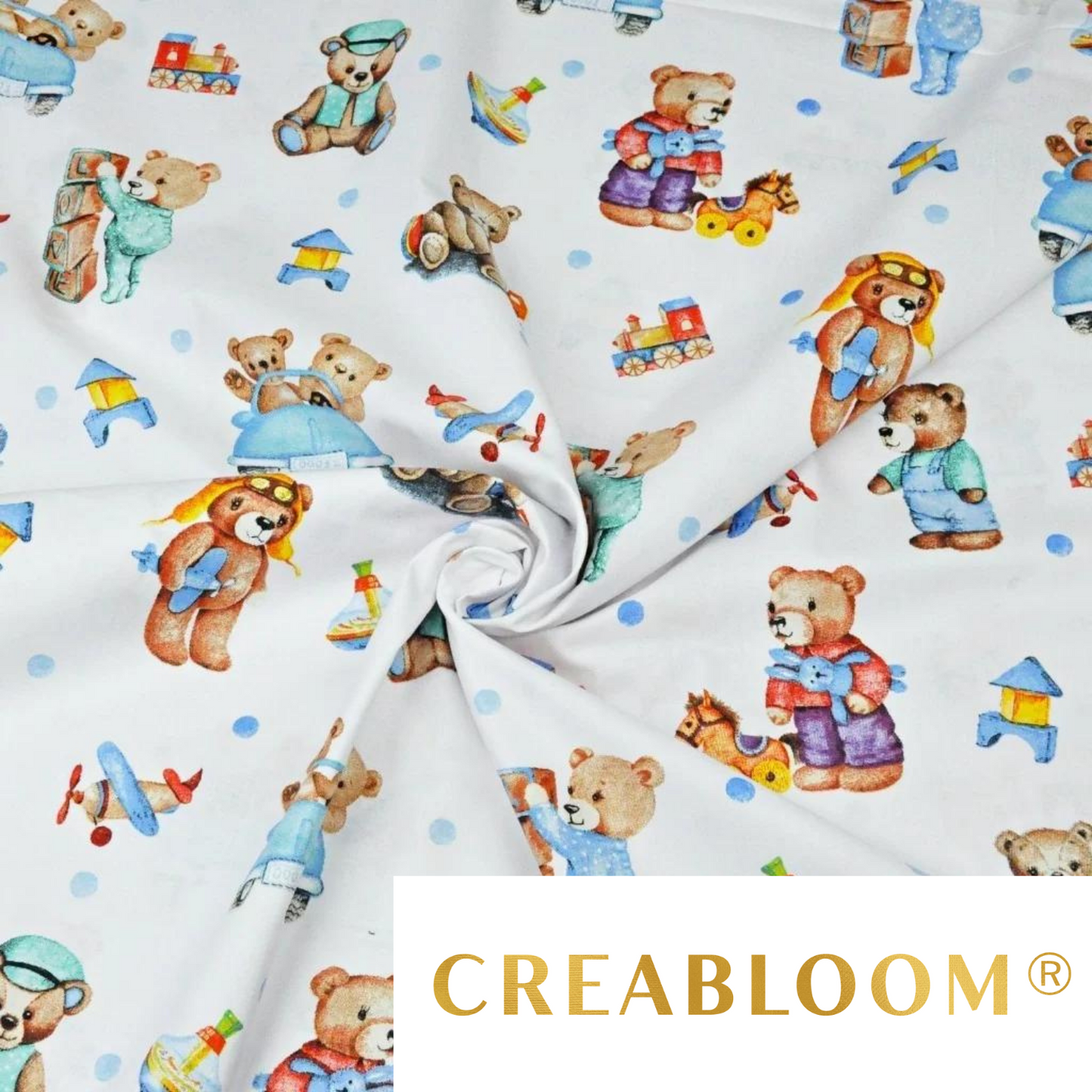 Tissu Coton Motif Oursons