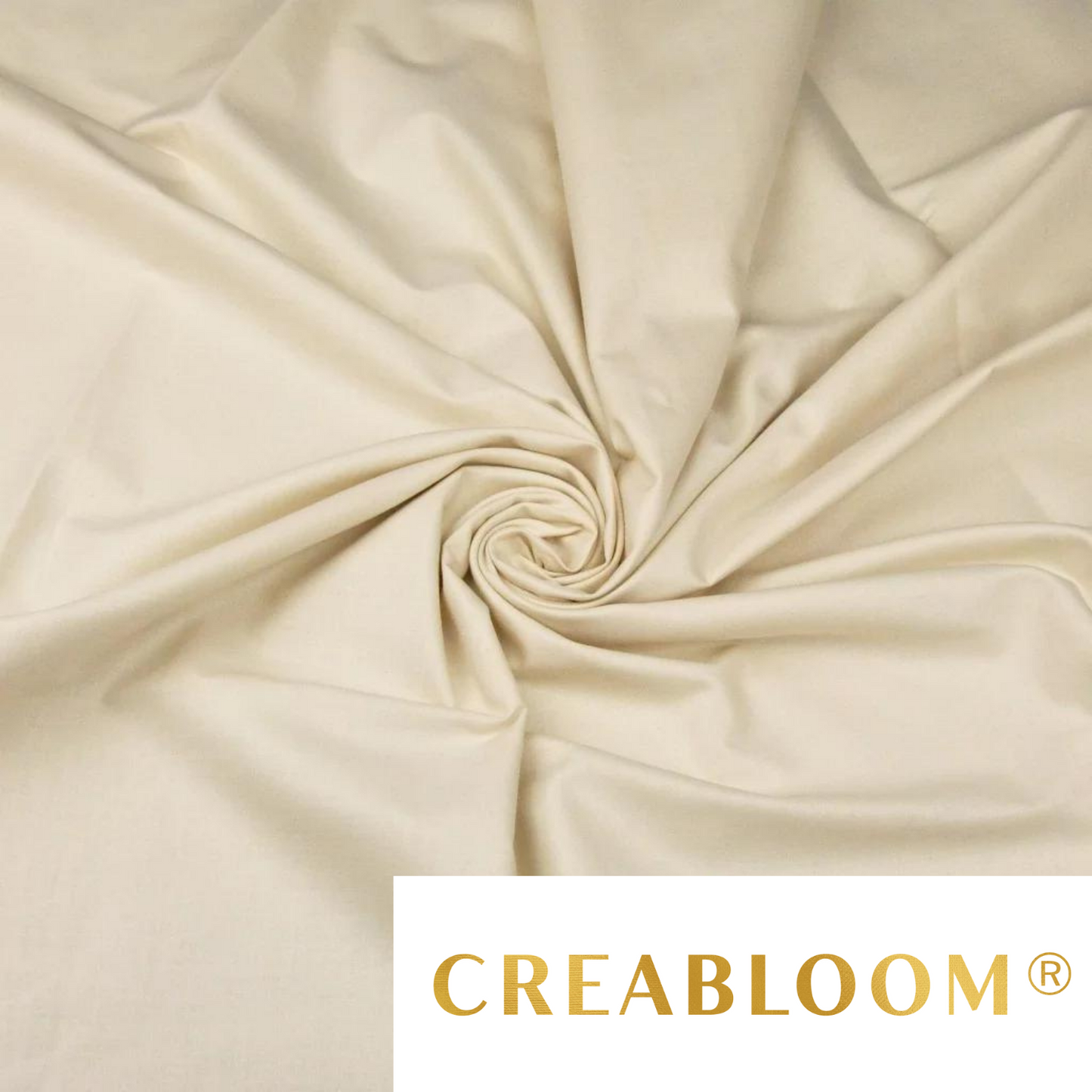 Tissu Coton Uni Beige