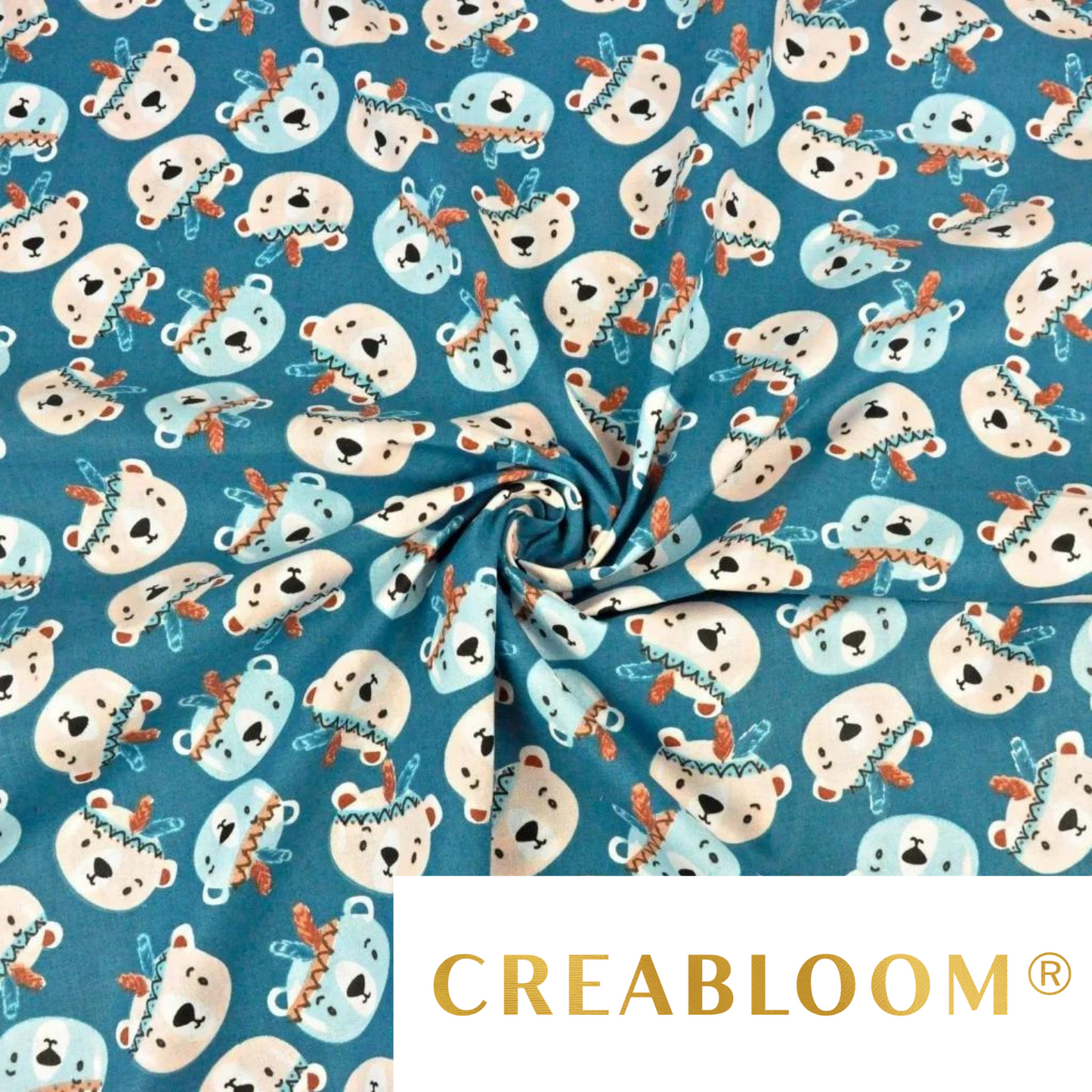 Tissu Coton Motif Oursons
