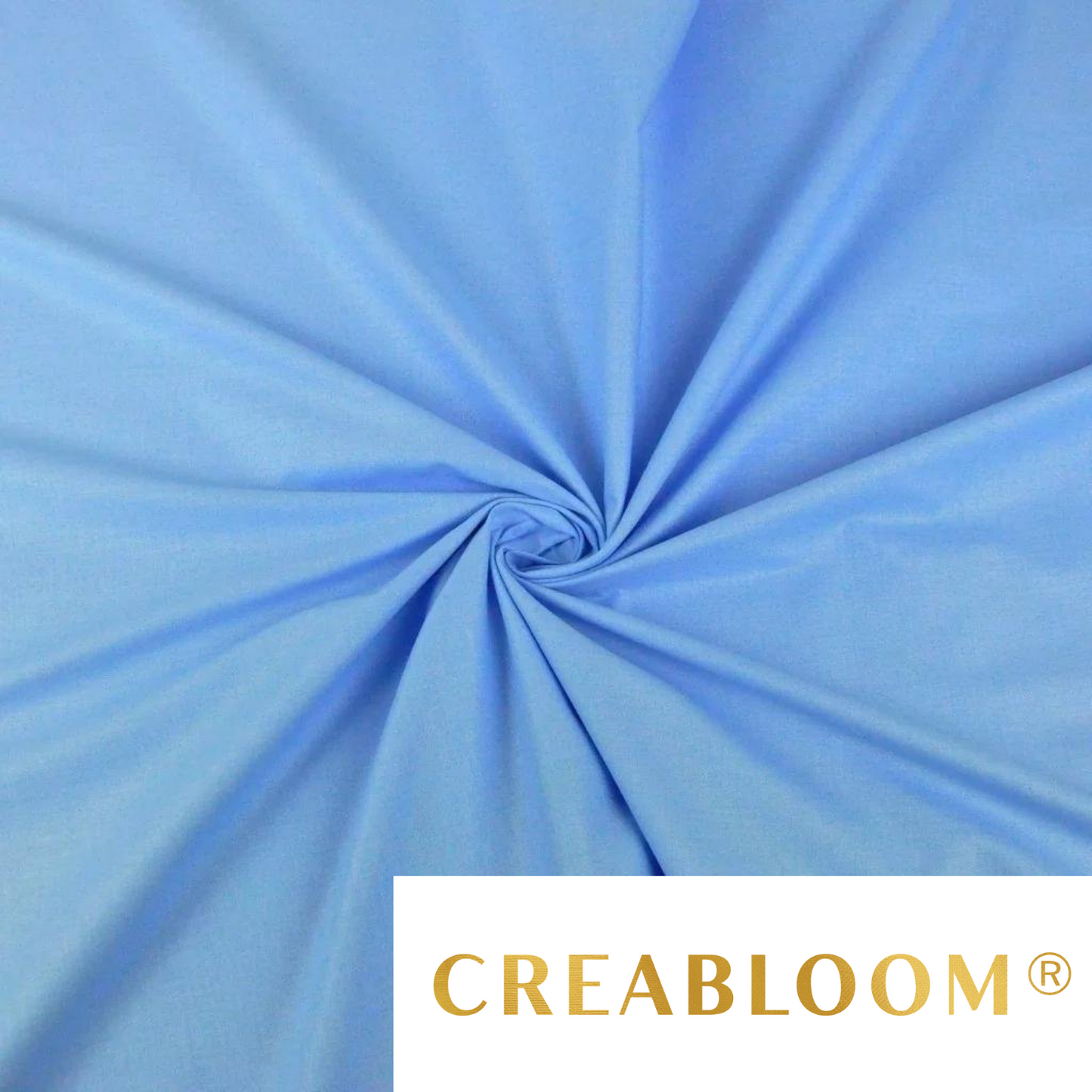 Tissu Coton Uni Bleu