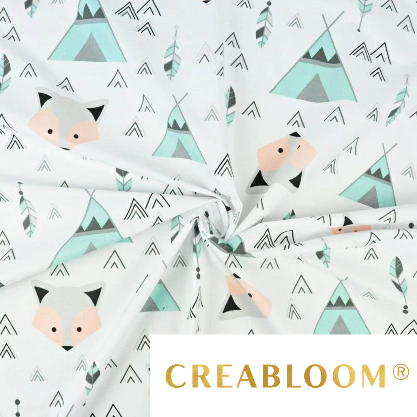 Tissu Coton Motif Renards