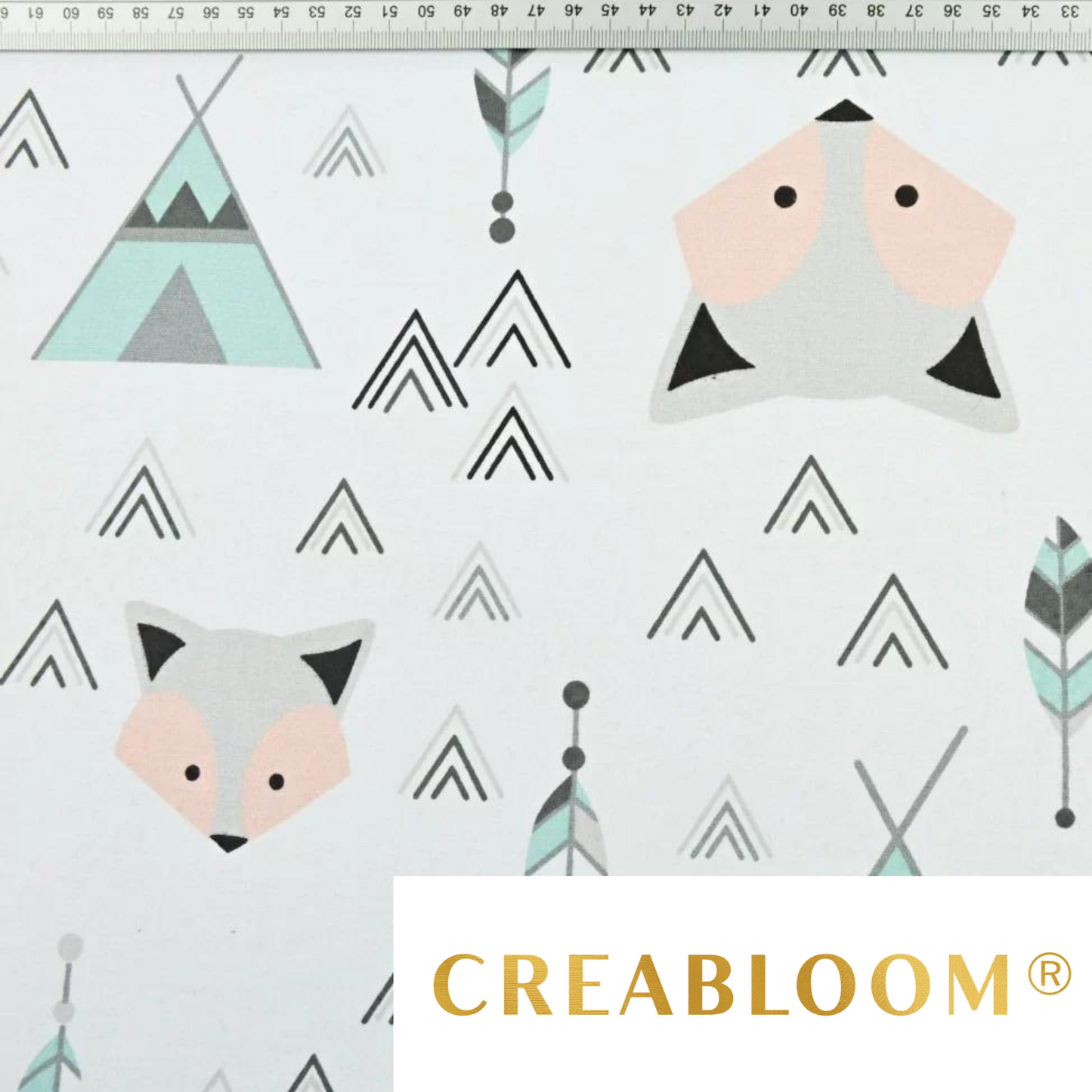Tissu Coton Motif Renards