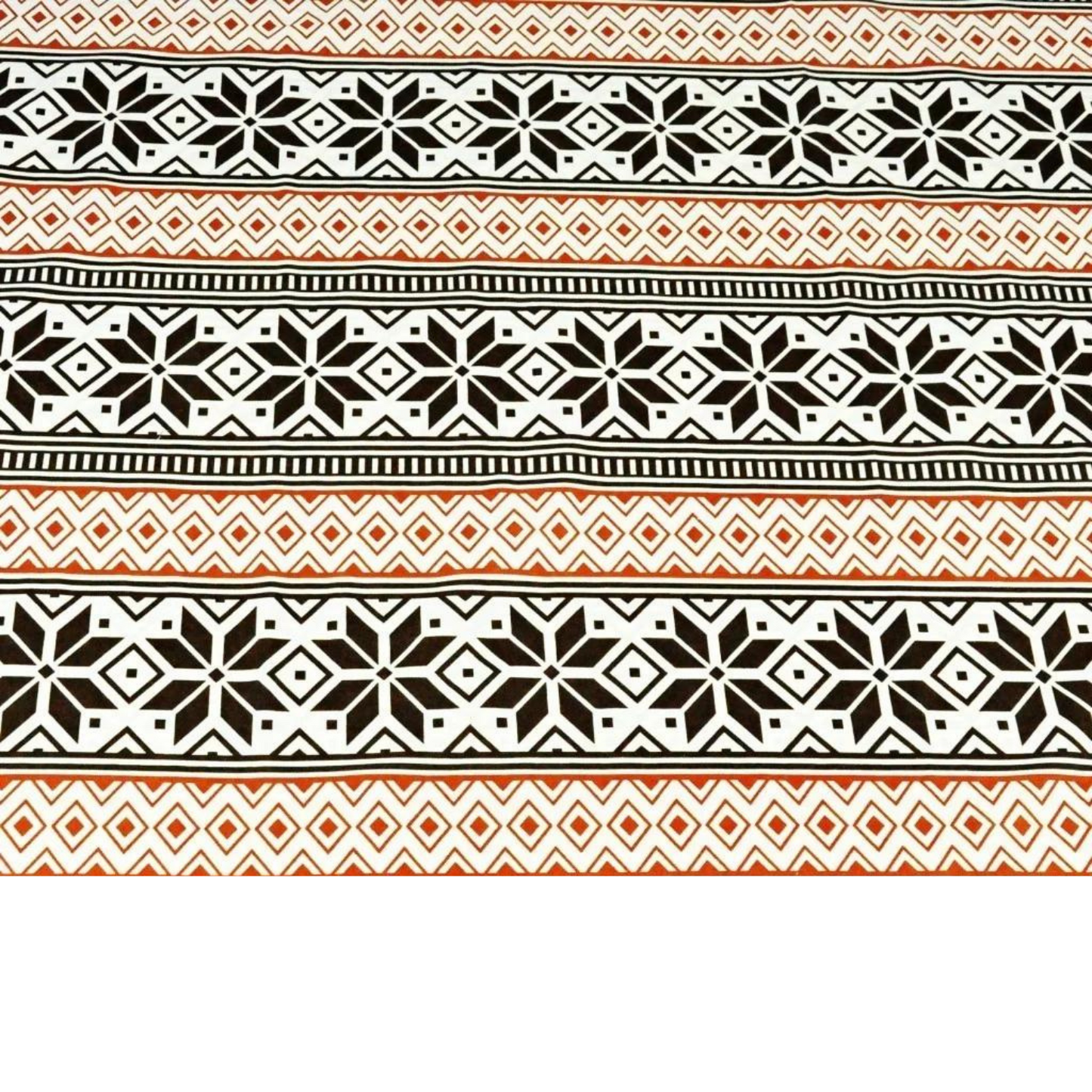 Tissu Coton Imprimé Marron