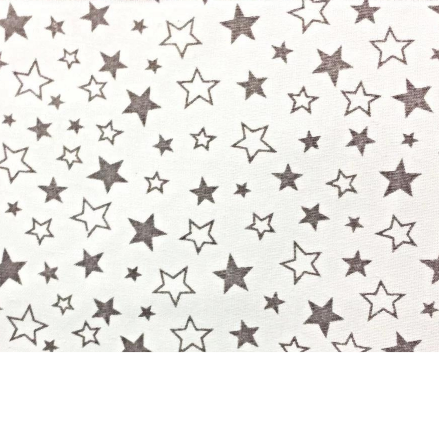 Tissu Coton Motif Étoiles Grises