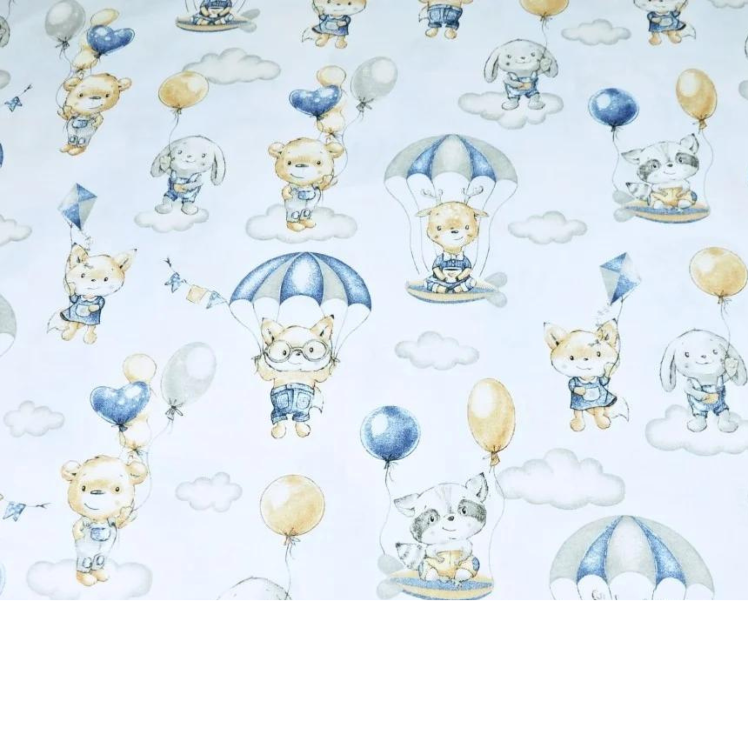 Tissu En Coton à Motifs D'animaux Savane Oeko-Tex® Pour Enfants