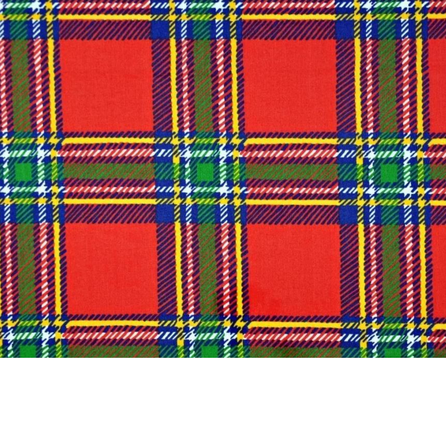 Tissu Coton Motif Tartan De Noël