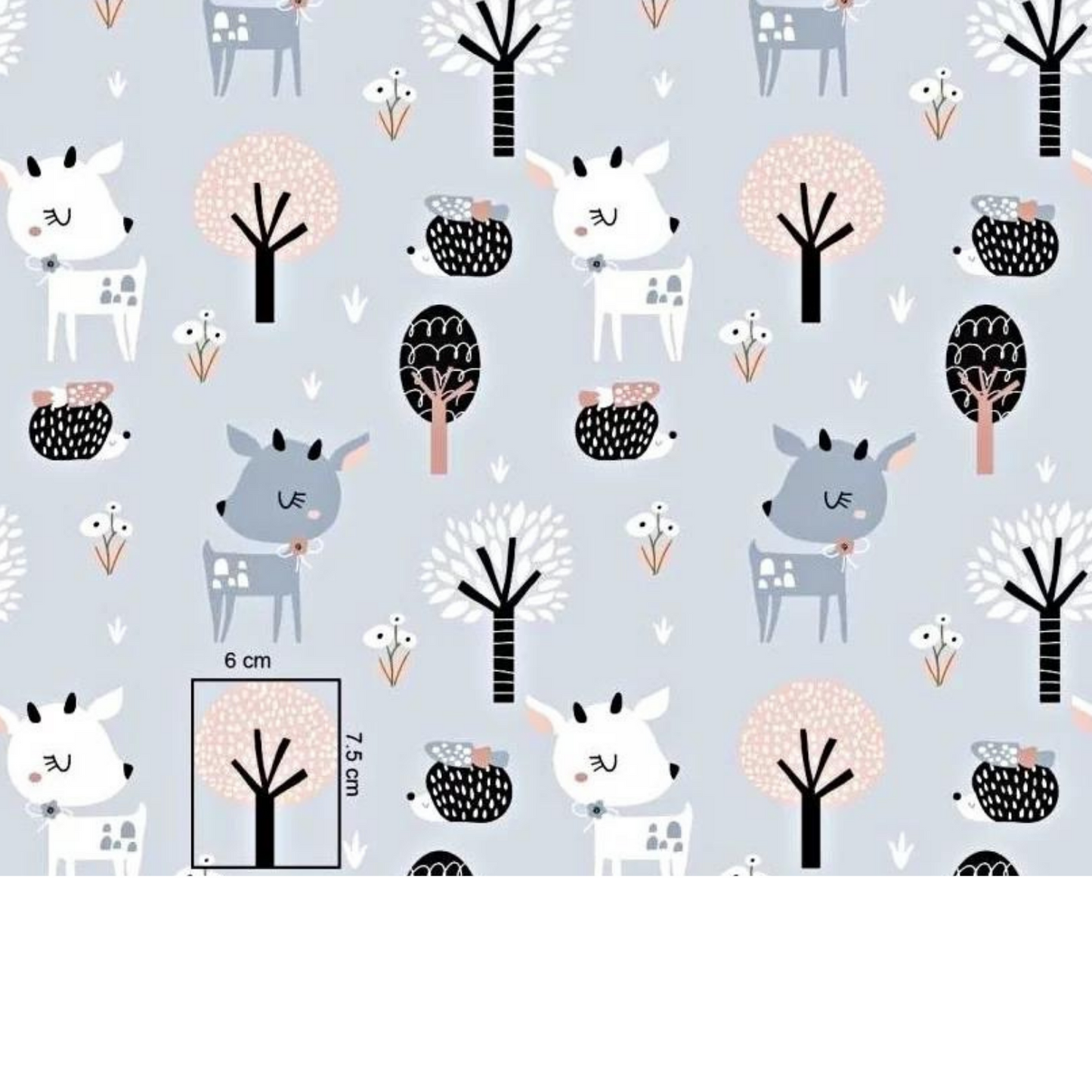 Tissu Coton Motif Biches