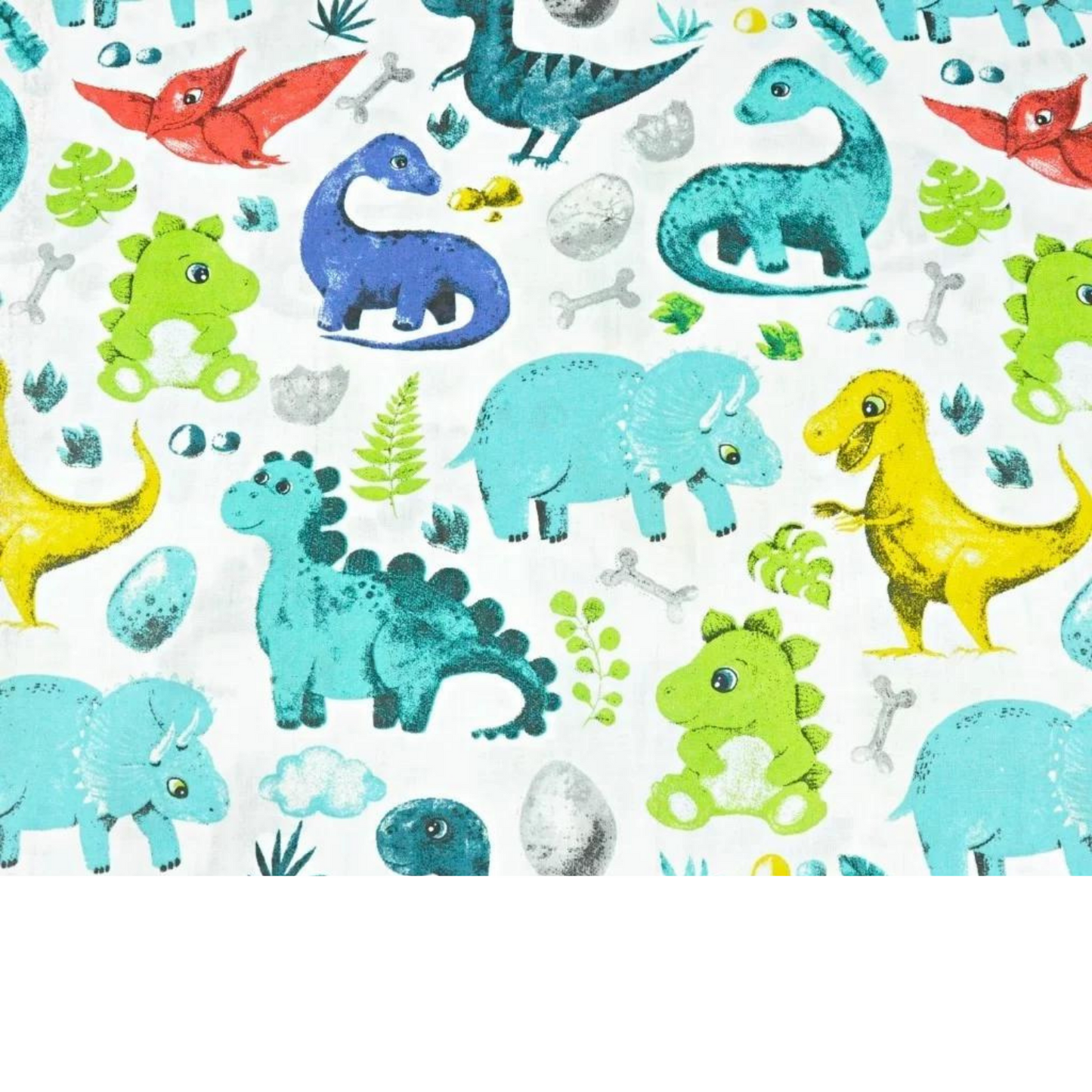 Tissu Coton Motif Dinosaures