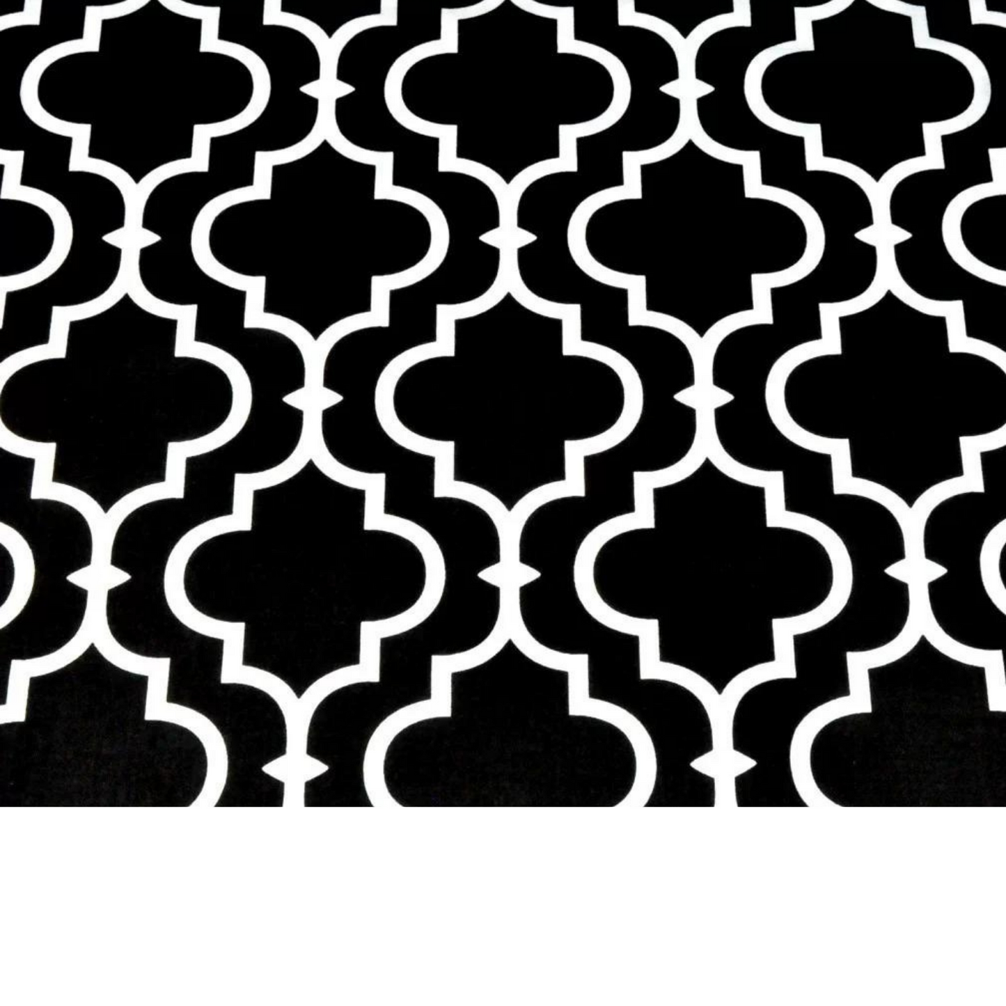 Tissu Coton Imprimé Blanc Et Noir