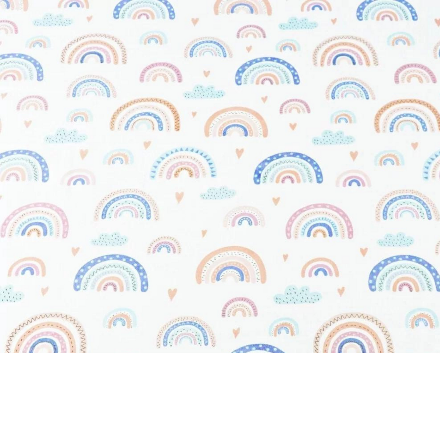 Tissu Coton Motif Arc-En-Ciel