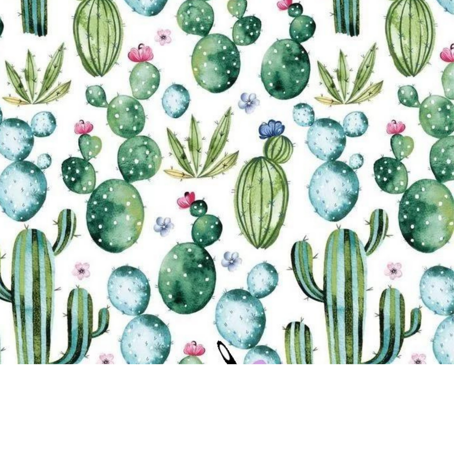 Tissu Coton Motif Cactus