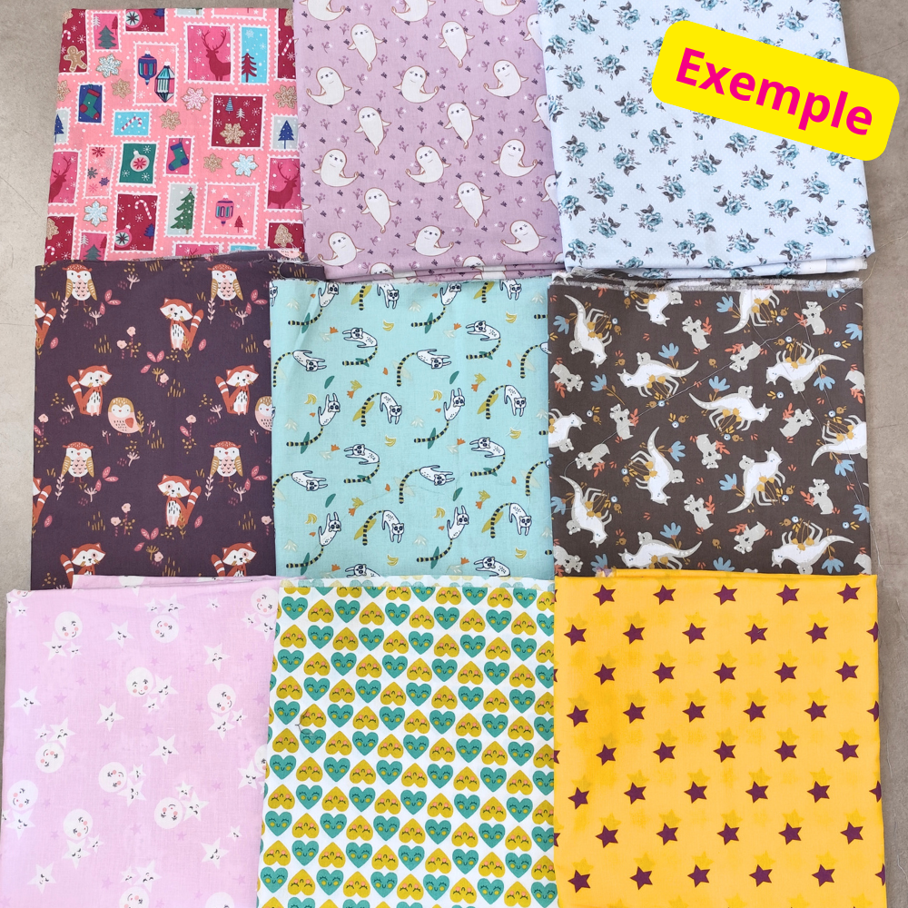 DESTOCKAGE - Lot de 9 Tissus