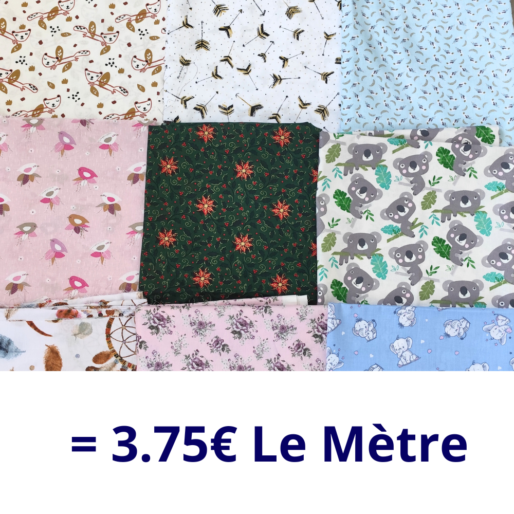 DESTOCKAGE - Lot de 9 Tissus